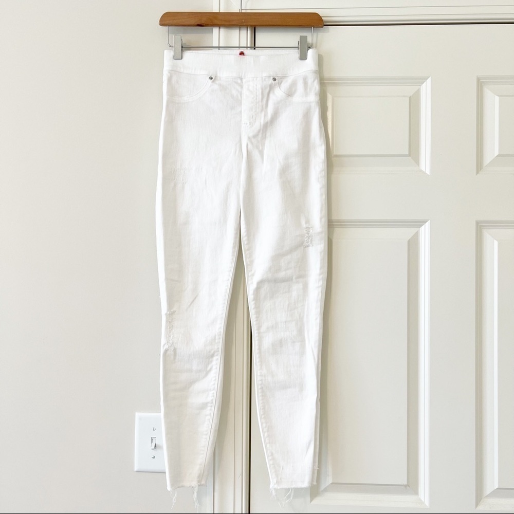 SPANX Distressed Skinny Jeans White - Picture 3 of 9